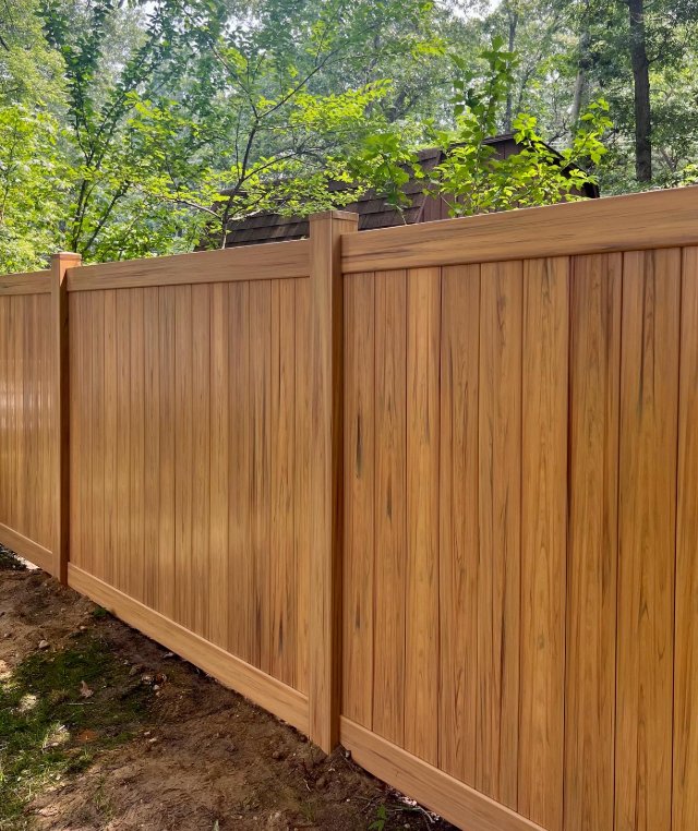 New wood privacy fence installed in Triangle NC